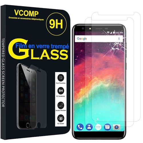 Lot / Pack De 2 Films Verre Trempé Pour Bq Aquaris X2/ X2 Pro 5.65" Protection D'écran