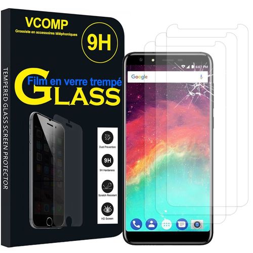 Lot / Pack De 3 Films Verre Trempé Pour Bq Aquaris X2/ X2 Pro 5.65" Protection D'écran