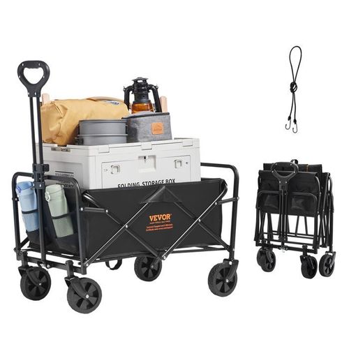 Chariot Pliable-VEVOR-Chariot de Plage de 2 Pieds Cubes avec Roues Tout Terrain-pour Camping, Shopping, Jardin