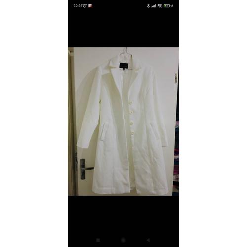 Manteau cintré clearance femme blanc