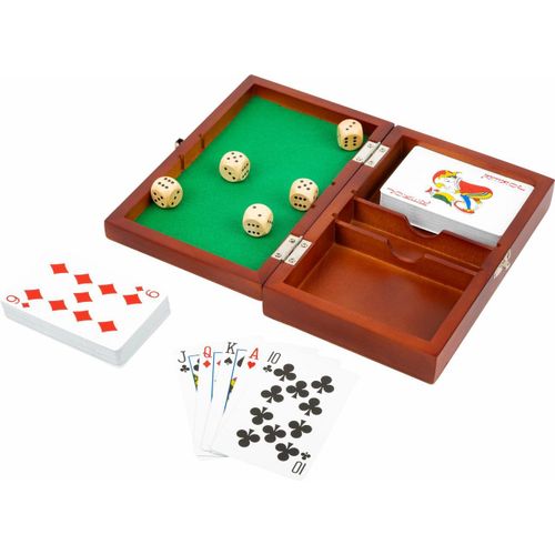 Petit Pied Jouant Des Cubes Et Des Cartes Dans Une Boîte En Bois