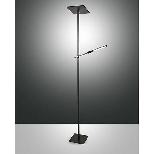 Fabas Luce Ideal Lampadaire Intégré Led Verre Noir