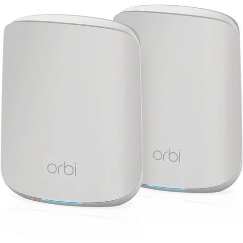 NETGEAR Orbi RBK352 - Système Wi-Fi - (routeur, rallonge) - jusqu'à 2153 pieds carrés - maillage 1GbE - Wi-Fi 6 - Bi-bande