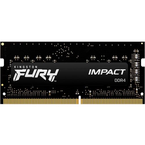 Kingston FURY Impact - DDR4 - kit - 16 Go: 2 x 8 Go - SO DIMM 260 broches - 3200 MT/s / PC4-25600 - CL20 - 1.2 V - mémoire sans tampon - non ECC - noir