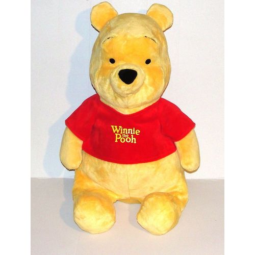 Peluche Winnie L'ours Grand Model Assis 50 Cm Nicotoy - Gros Doudou Ours Winnie The Pooh Disney