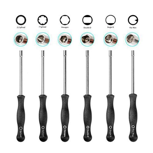 Tournevis à carburateur 15.2cm / 6 ''6 pièces, modèles d'outils de réglage, tronçonneuse, scies à chaîne noir + argent