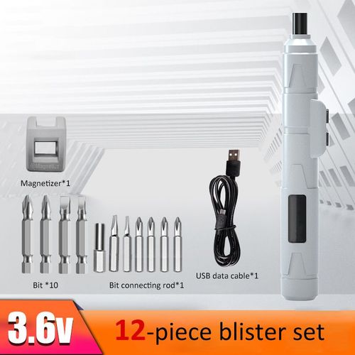 Tournevis électrique sans fil, Mini outils électriques 3.6V, Rechargeable, multifonction, perceuse électrique avec 88 Kits de pièces