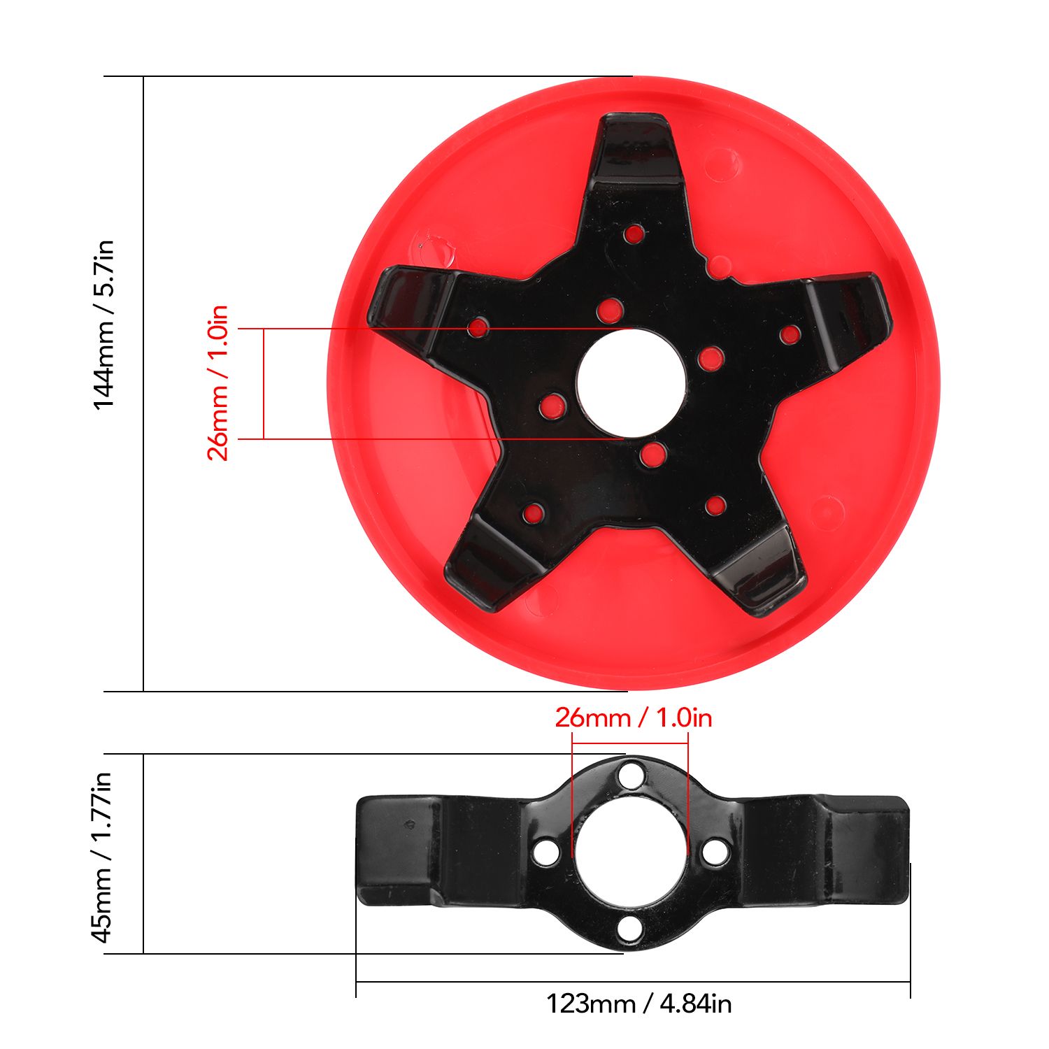 Lames Métalliques 4 Dents Pour Débroussailleuse électrique – Lot De 4 – Diamètre 150 Mm – Compatible Tondeuses