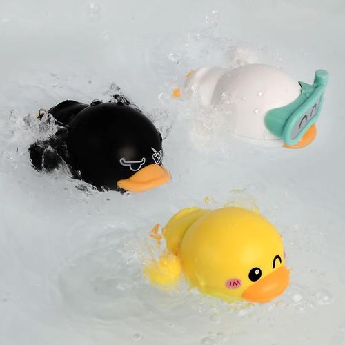 Jouet De Bain Bébé, 3pcs Animaux Jouets Flottants, Jeu D'eau Jouet De Piscine, Jouets De Douche Pour Garcon Fille - Remonter Canard