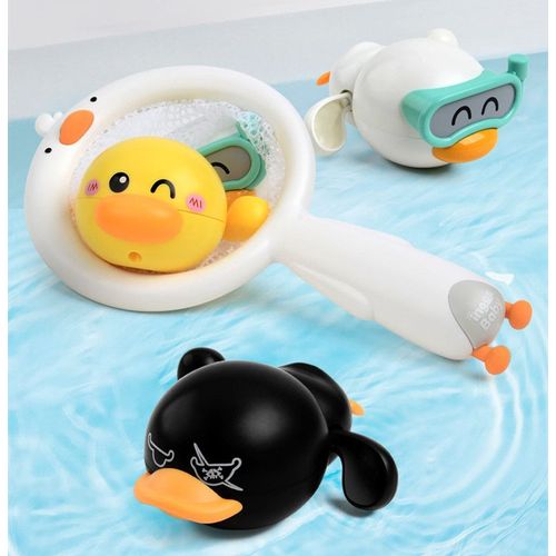 Jouet De Bain Bébé, 4pcs Animaux Jouets Flottants, Jeu D'eau Jouet De Piscine, Jouets De Douche Pour Garcon Fille - Remonter Canard