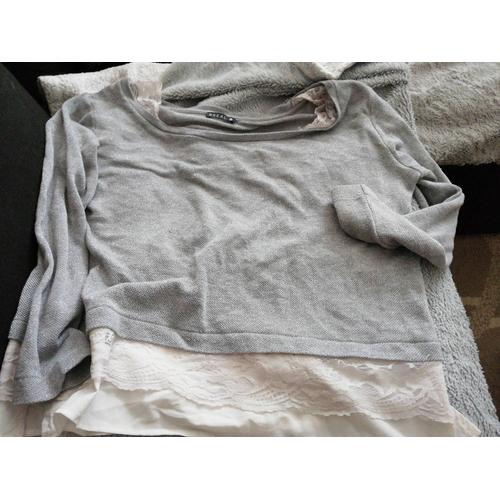 Tee Shirt Ml Breal Gris Blanc T 3