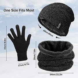 Ensemble Bonnet Écharpe Gants D'hiver Pour Femmes Hommes - Temu France