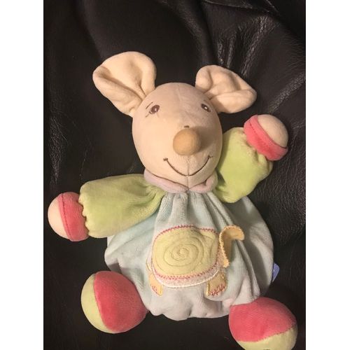 Doudou Boule Kaloo Souris Bleu Vert Rose Tortue 20cm