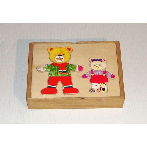 Puzzle En Bois Famille Ours Educatif Pour Enfants 36 Pieces