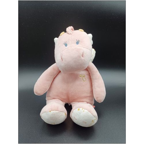Doudou Peluche - Noukie's - Joy Dragon - Rose - Env. 25 Cm -