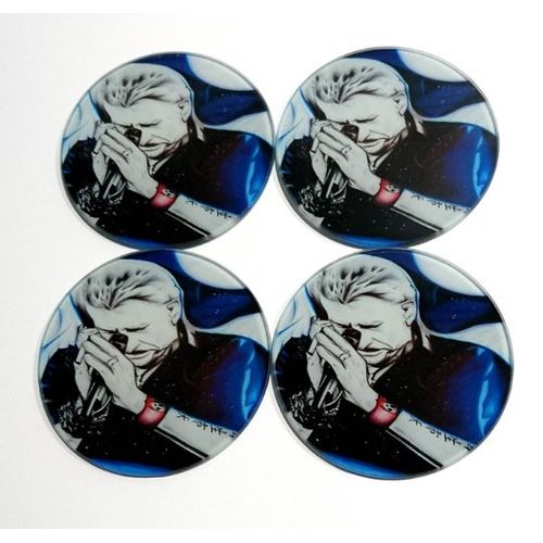 Lot De 4 Sous Verre "Johnny Hallyday"