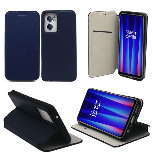 Oneplus Nord Ce 2 5g / Oneplus Nord Ce2 6,43 Pouces Etui Protection Portefeuille Bleu À Rabat Avec Porte Cartes - Housse Folio Bleue Navy Coque Silicone Antichoc Smartphone 2022 - Accessoires Pochette Case