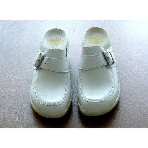 Sabots Neufs En Cuir Blanc - 37