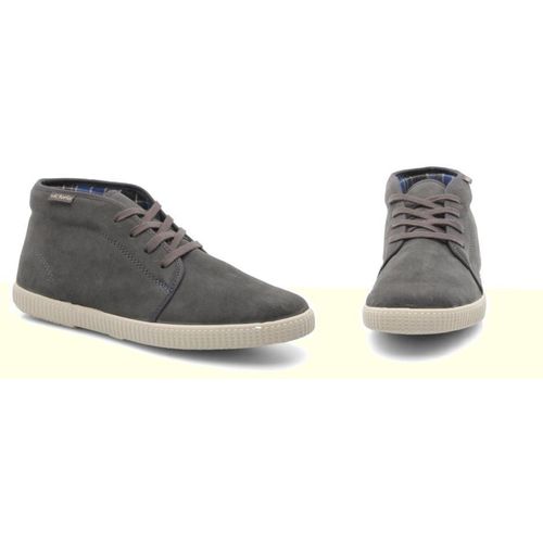 Baskets Victoria  41 Gris Foncé Croute Cuir Victoria Chukka Serraje Basket Chaussures Victoria Cuir Style Casual Unisexe Semelle De Caoutchouc Naturel Steaker Confort Baskets Confortable Pointure 41 D