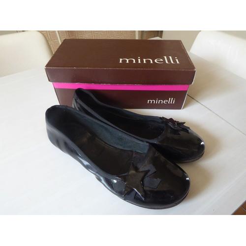 Ballerines Noires Vernies / Étoile Minelli - Pointure 40