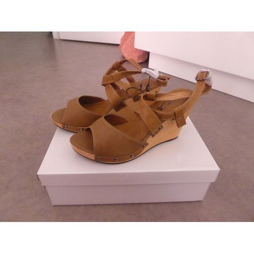 Neuves Chaussures Compensées Camel - Pointure 38