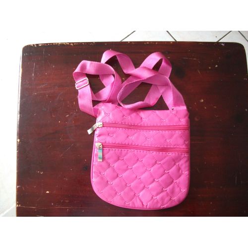 Accroche Sac Artisanat Petit Sac Cuir Rose Pastel