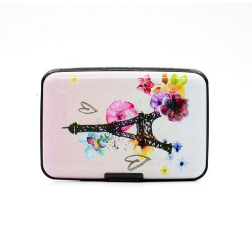 Portefeuille En Aluminium Pour Hommes Et Femmes, Porte-Cartes À Motif Flamant Rose, Boîte À Cartes