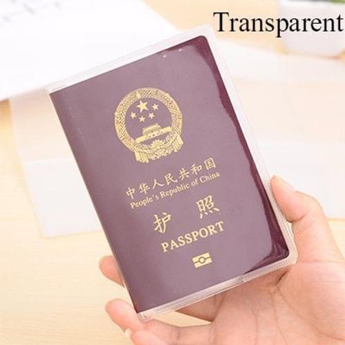 Sac De Passeport En Pvc Transparent, 2 Pièces, Pochette De Voyage, Étanche, Anti-Salissure, Carte D'identité, Business