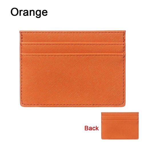 Une Orange - Hommes Mode Cuir Id Crédit Portefeuille Porte-Cartes Porte-Monnaie Affaires Mince Argent Poche Étui Multi-Carte Position Porte-Carte