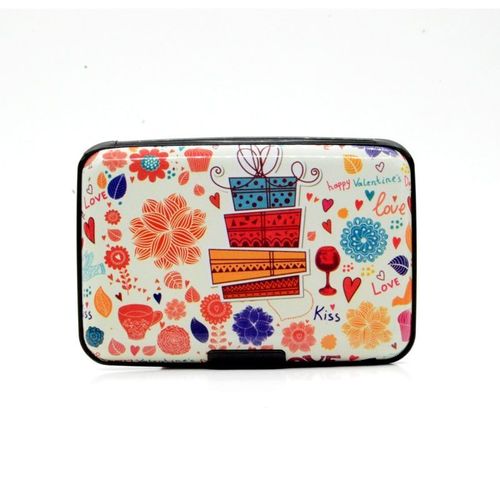 Portefeuille En Aluminium Pour Hommes Et Femmes, Porte-Cartes À Motif Flamant Rose, Boîte À Cartes