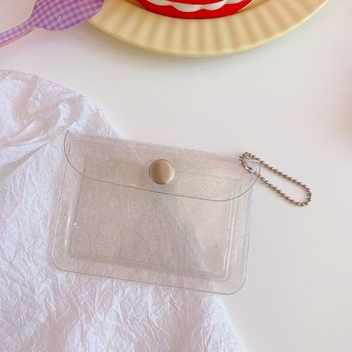 Porte-Cartes En Pvc Transparent Étanche Pour Femmes Et Hommes, Sac De Carte De Crédit, Mini Portefeuille Pour Cartes D'identité, Porte-Monnaie Pour Filles