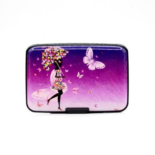 Portefeuille En Aluminium Pour Hommes Et Femmes, Porte-Cartes À Motif Flamant Rose, Boîte À Cartes