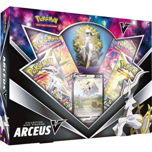 Pokemon - Coffret - 4 Boosters - Arceus-V - Collection Avec Figurine