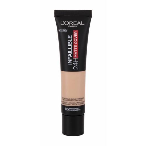 30ml Loréal Paris Infaillible 24h Matte Cover, 115 Beige Doré, Maquillage 