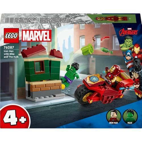 Lego Marvel - Iron Man Avec Une Moto Et Hulk - 76287