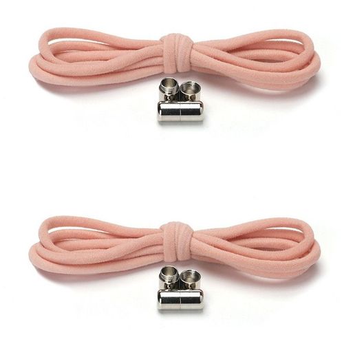 Lacets Élastiques Sans Noeud 2 Paires Rose