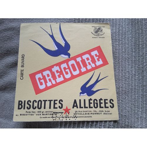 Buvard - Biscottes Grégoire - Voir Mes Photos Pour Mieux Juger De Son État