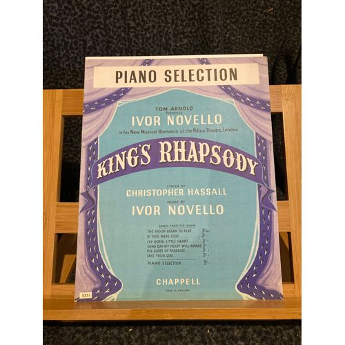 Ivor Novello King's Rhapsody Piano Selection Partition Éditions Chappell 1949