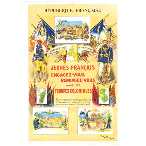 Affiche Jeunes Français Engagez Vous Troupes Coloniales
