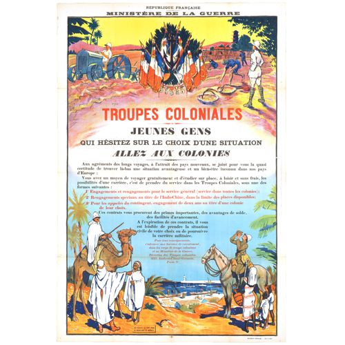 Affiche Engagez Vous Troupes Coloniales