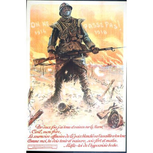 Affiche On Ne Passe Pas 1914-1918