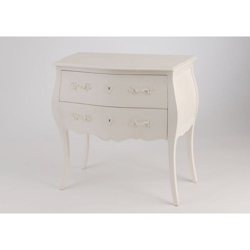 Commode 2 Tiroirs En Bois Blanc - Charmy Blanc