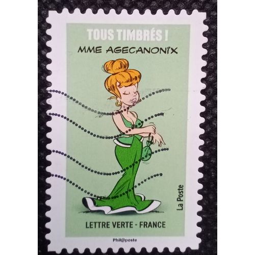 France 2019 Timbre Oblitéré Yt 1738 - Carnet Astérix Tous Irréductibles ! : Mme Agecanonix