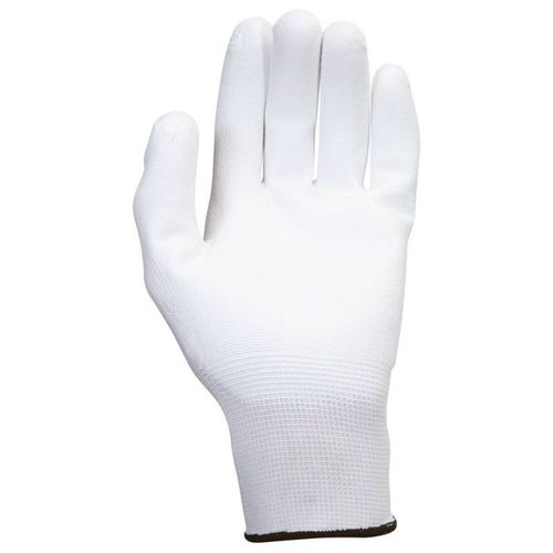 Gants microfibres blancs, T.9, 12 paires
