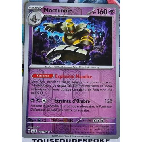 Pokémon 020 / 064 Noctunoir Lune Vermeille Reverse Fable Nébuleuse Ev6.5