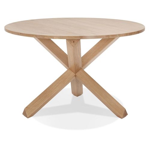 Table Ronde En Chêne Massif 'faty' Design