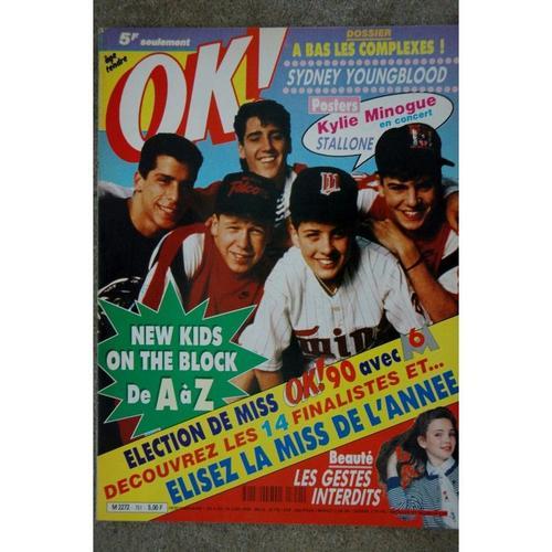 Ok ! Âge Tendre 751 Juin 1990 Cover Nkotb Sydney Youngblood Posters Kylie Minogue Stallone Pacifique