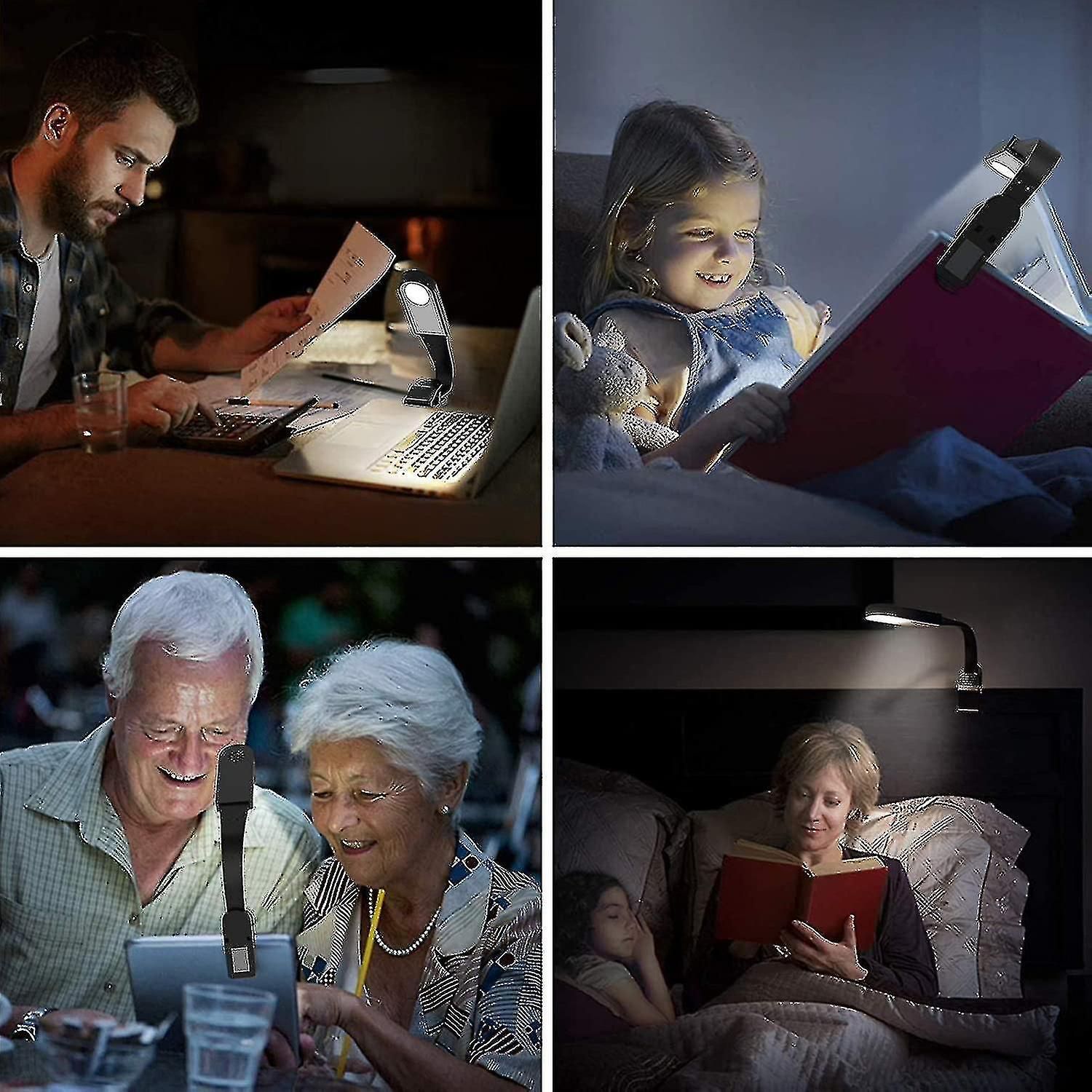 Book Light, Usb Rechargeable Reading Light With Touch Sensor... - 5