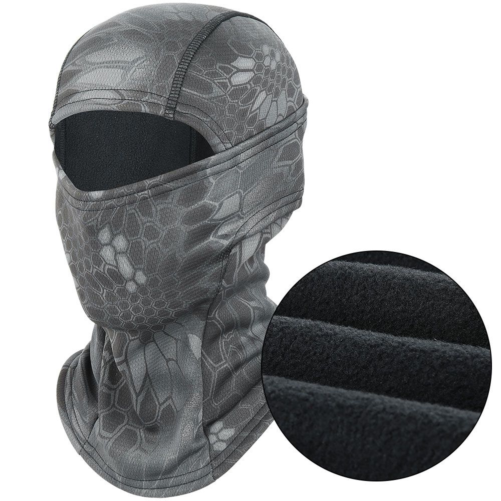 Cagoule Polaire D'hiver Noire,Facial Complet,Cache-Cou,Couve...