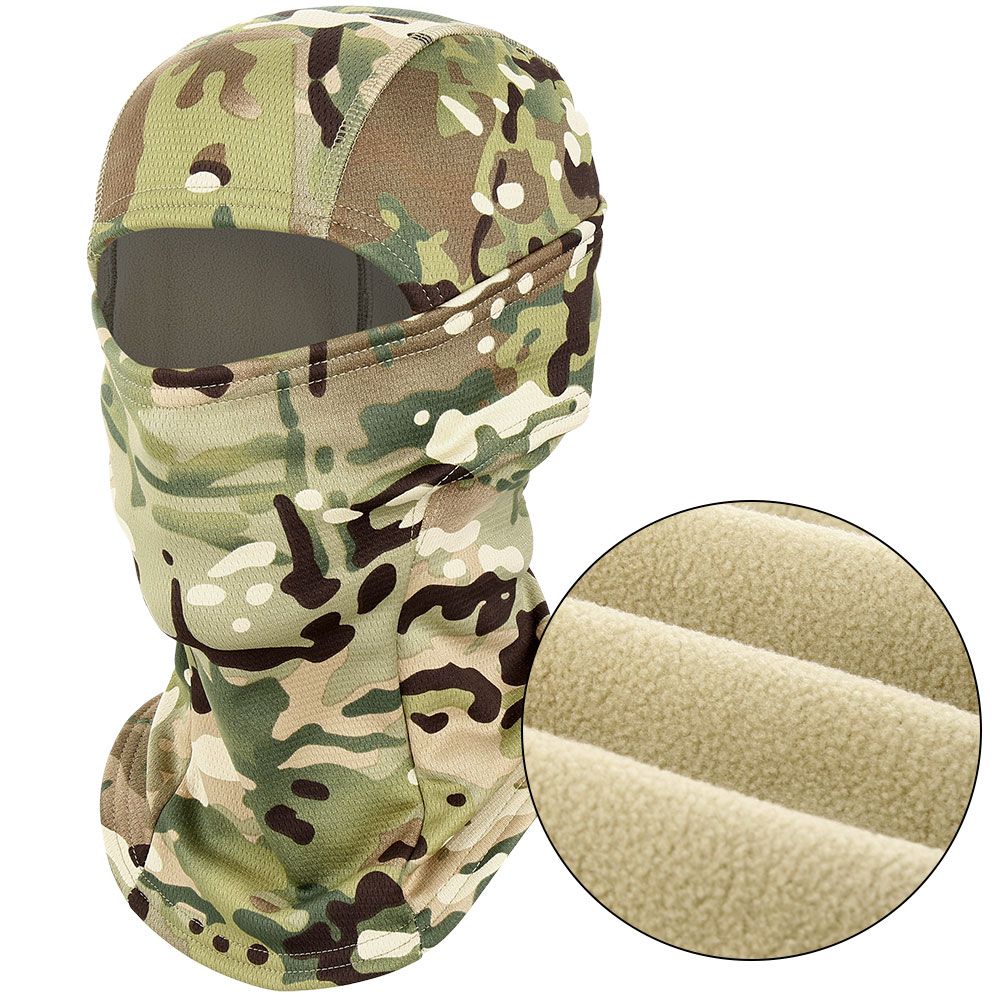 Cagoule Polaire D'hiver Noire,Facial Complet,Cache-Cou,Couve...